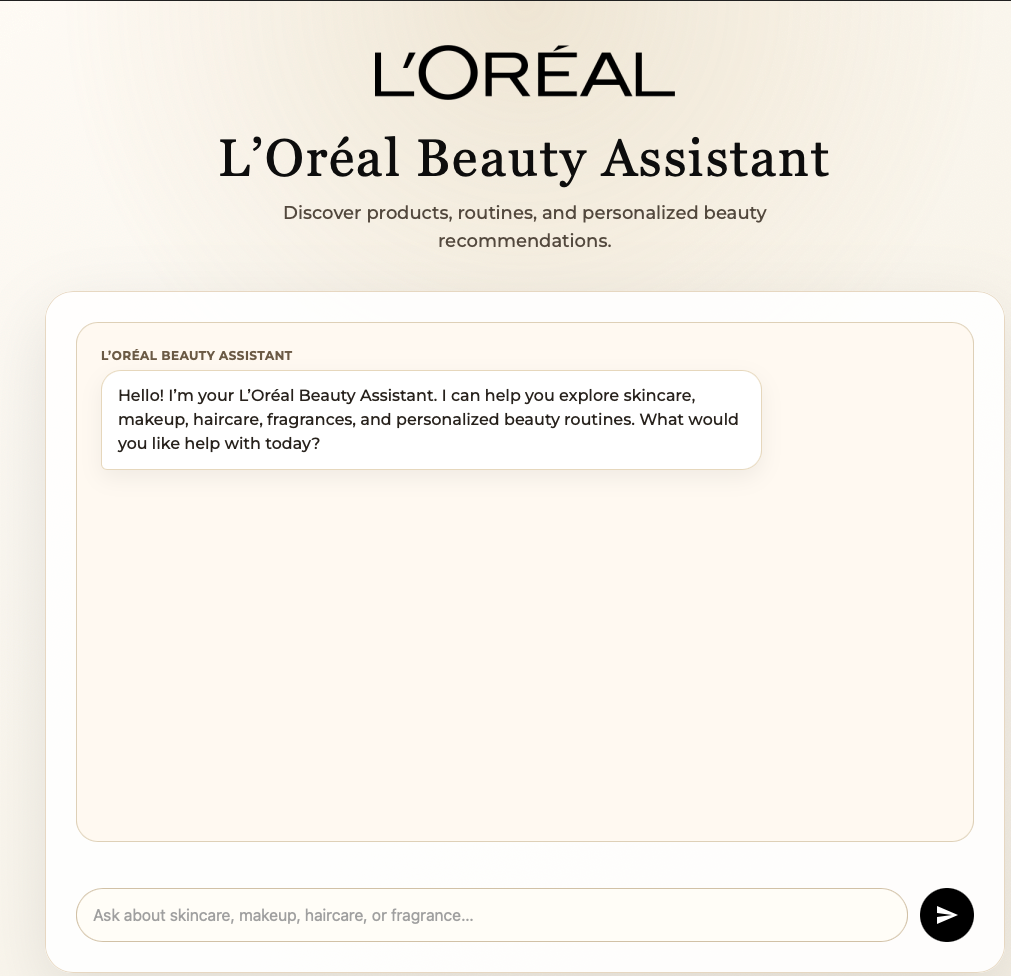 AI Beauty Chatbot project preview