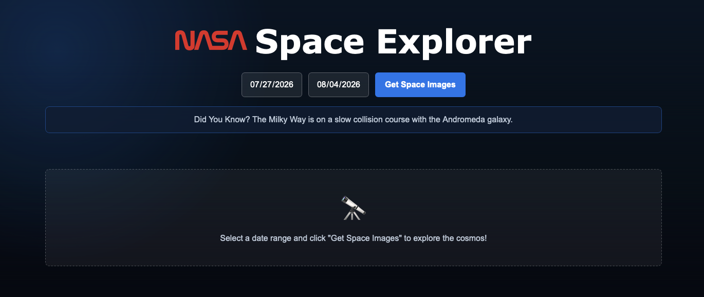 NASA Space Explorer project preview